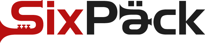 Logo der Musik Gruppe Sixpäck aus der Ostschweiz